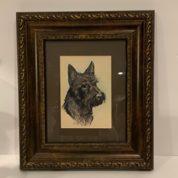 Vintage Other - Framed Vintage Canine Art